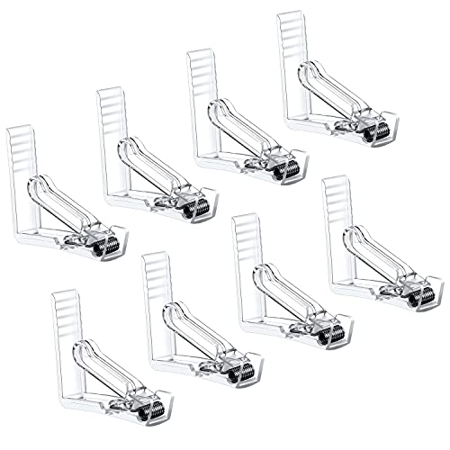 CZ Store - Tischdeckenklammern - 8ER-Pack - Transparente Esstisch-Stoffhalter, durchsichtige Federrock-Klammern - Zubehör für Picknick-Ausflüge, Gartenbuffets, Outdoor-Partys (8, Transparent) von CZ Store
