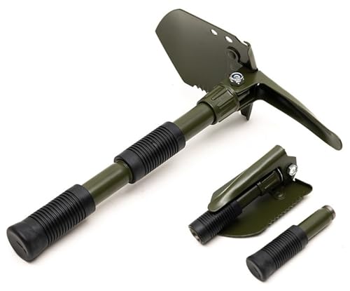 CZ-XING Mini Klappschaufel Camping Schaufel, Leichte Tragbare Kleine Schaufel, Kohlenstoffstahl Multi-Tool Survival Schaufel für Outdoor, Wandern, Graben, Rucksackreisen, Auto Notfall, Off Road von CZ-XING