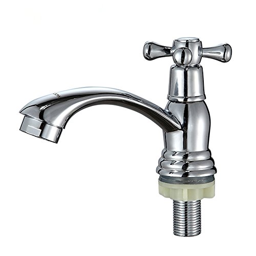 Moderner kreativer Griff Messing Wasserhahn Kaltwasserhähne Badezimmer Garten Bar Spüle Armaturen verchromt von CZ