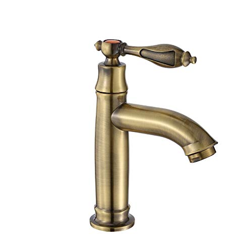 Wasserhahn für Badezimmer, Retro, Messing, Kaltwasser, Wasserhahn von DXQ