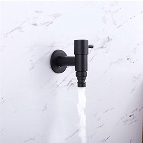 Wand Edelstahl Wasserhahn Bad Waschbecken Waschmaschine Kaltwasser Wasserhahn Mattschwarz von CZ