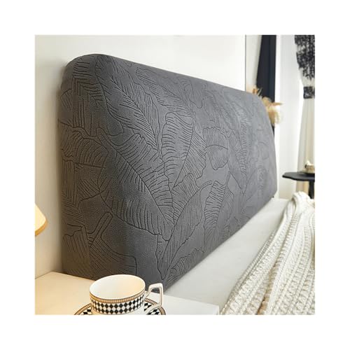 CZADMXP Bett Kopfteil Hussen Bettkopfteil Bezug Abnehmbar Staubdichte Schutzhülle für Gepolsterte Schlafzimmer Kopfteil (Dunkelgrau,180cm) von CZADMXP