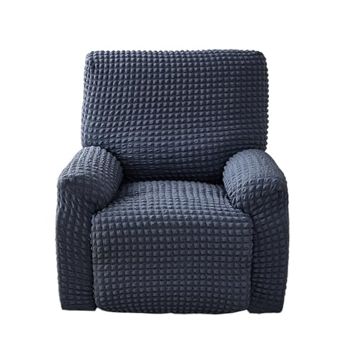 CZADMXP Sesselbezug 4-Teilig Sesselschoner für Relaxsessel Relaxstuhl Komplett, Sofabezug Waschbar Stretchhusse für Fernsehsessel Liege Sessel (Dunkelgrau,1 Sitzer) von CZADMXP