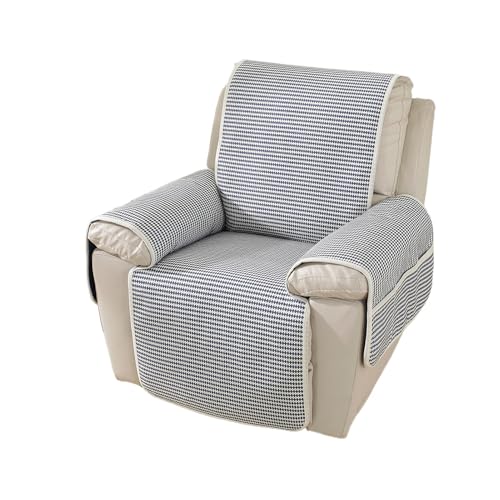 CZADMXP Sesselschoner Relax mit Taschen, Sofaüberwurf Waschbar Sesselauflage für Fernsehsessel Relaxsessel (Blau,S) von CZADMXP