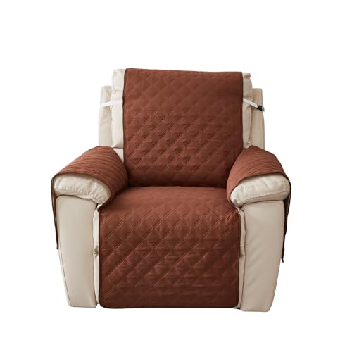CZADMXP Sesselschoner Sesselauflage Relax 1 Sitzer Sofaüberwurf Liegesofa-Bezüge Sesselschutz Möbelschutz Bezüge Für Fernsehsessel Relaxsessel Ruhesessel (Kaffee,Klein) von CZADMXP