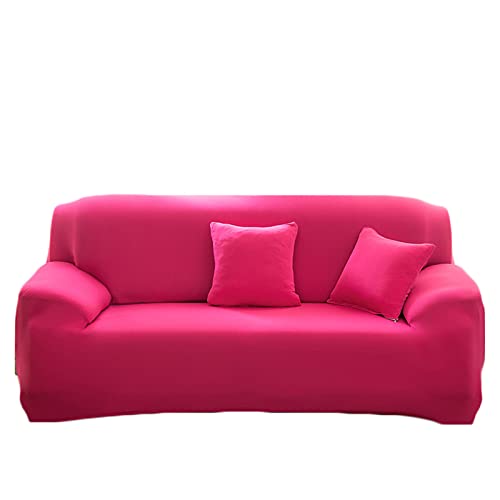 CZADMXP Sofabezug Elastischer Sofahusse Spandex Couchbezug Sesselbezug Sesselbezug Sofaüberwürfe Möbelschutz Für Sofas Mit Armlehnen (Rosa,3 Sitzer) von CZADMXP