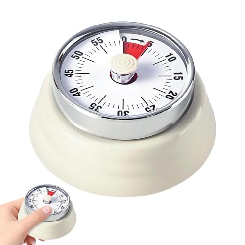 CZAYEFNH Kurzzeitmesser Küchentimer, 60-minütiger Visueller Analoger Timer, Mechanischer Und Magnetischer Timer, Erinnerung Zeitmanagement-Tool,Anwendbar auf Timer für Unterricht, Kochen, Arbeiten von CZAYEFNH