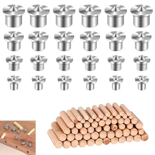 Holzdübel-Set – Komplett-Paket mit Zentrierspitzen und Bohrschablone für präzise Möbelbau-Projekte von CZAYEFNH