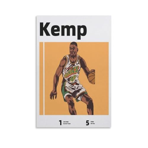 Shawn Kemp Leinwand-Poster, Druck, Kunst, Wandgemälde, Leinwandposter, moderne Schlafzimmer-Dekoration, 60 x 90 cm Shawn Kemp Leinwand-Poster, Druck, Kunst, Wandgemälde, Leinwandposter, moderne Schlafzimmer-Dekoration, 60 x 90 cm von CZBAIY