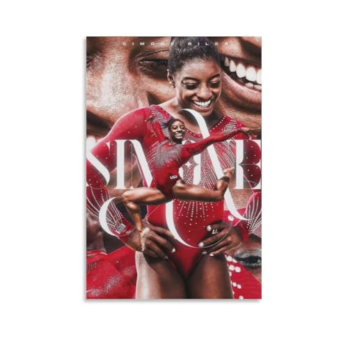 Simone Biles Leinwand-Poster, Kunstwerke, Leinwandposter, Wandkunstdrucke, moderne Dekoration, 50 x 75 cm von CZBAIY