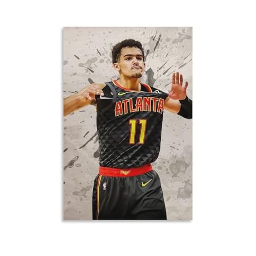 Trae Young Leinwand-Poster, Kunstdruck, Wandfoto, Malerei, Poster, hängendes Bild, Familiendekoration, 40 x 60 cm von CZBAIY
