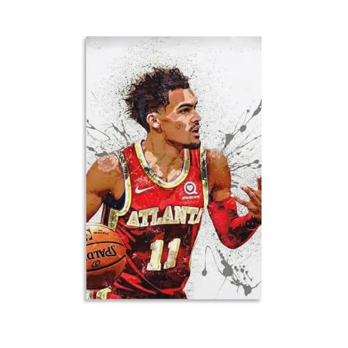 Trae Young Leinwand-Poster, Kunstwerke, Leinwandposter, Wandkunstdrucke, moderne Dekoration, 50 x 75 cm von CZBAIY