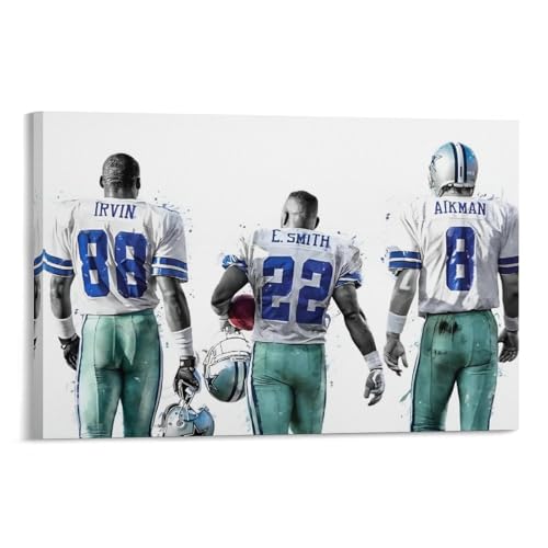 Troy Aikman Leinwandposter auf Leinwand, Poster, Wandkunst, Bilddrucke, hängende Foto-Dekoration, Heimposter, Kunstwerke, 20 x 30 cm von CZBAIY