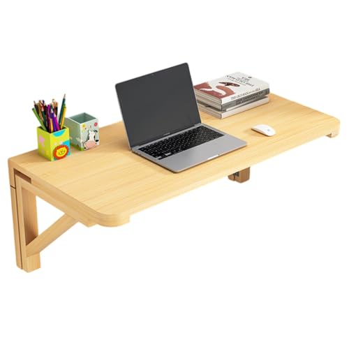 CZDANG An der Wand montierte, klappbare Werkbank aus Massivholz, schwebender Schreibtisch for kleine Räume, herunterklappbarer Esstisch for die Küche(100 * 60 * 1.5cm) von CZDANG