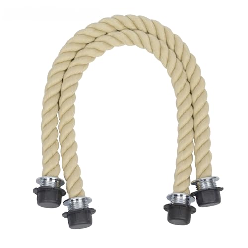 CZHJM 1 Paar 45/70 cm beige/schwarzer Seilgriff Ersatz für Obag Craft O Bag Kurze/Lange Griffe Seiltaschengriffe Seilgriff für die Taschenherstellung von CZHJM