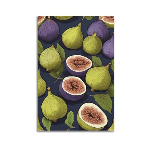 Moderne Familien-Leinwandkunst, Dekor-Poster, Obst-Poster, Figuren, vollständig bedeckt, lila und grün, dekoratives Gemälde, 40 x 60 cm, ungerahmter Stil Moderne Familien-Leinwandkunst, Dekor-Poster, Obst-Poster, Figuren, vollständig bedeckt, lila und grün, dekoratives Gemälde, 40 x 60 cm, ungerahmter Stil von CZHXYZ