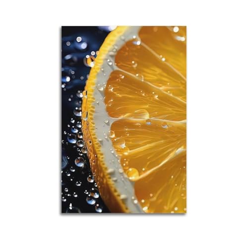 Moderne Familien-Leinwandkunst, Dekor-Poster, Pflanzen-Poster, Orangenscheibe, feuchte Blasen, agil, Sommerfrische, Dekorgemälde, 30 x 45 cm, ungerahmter Stil Moderne Familien-Leinwandkunst, Dekor-Poster, Pflanzen-Poster, Orangenscheibe, feuchte Blasen, agil, Sommerfrische, Dekorgemälde, 30 x 45 cm, ungerahmter Stil von CZHXYZ