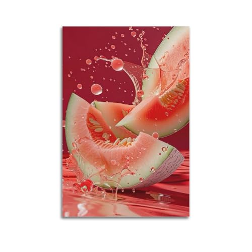 Moderne Familien-Leinwandkunst, Dekor-Poster, erfrischendes Poster, Wassermelonensaft, Spritzer, Sommer, Vitalität, dekoratives Gemälde, 30 x 45 cm, ungerahmter Stil Moderne Familien-Leinwandkunst, Dekor-Poster, erfrischendes Poster, Wassermelonensaft, Spritzer, Sommer, Vitalität, dekoratives Gemälde, 30 x 45 cm, ungerahmter Stil von CZHXYZ