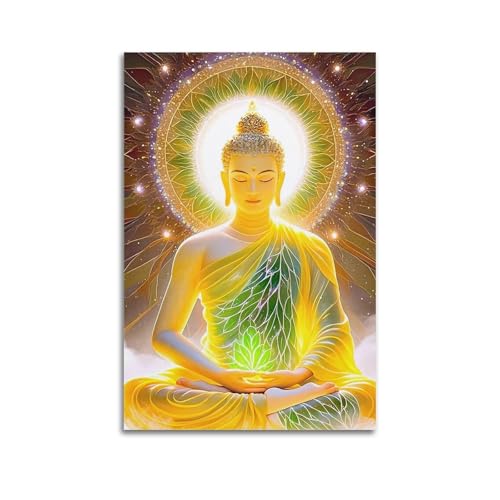 Moderne Familien-Leinwandkunst, Dekor-Poster, religiöses Poster, Buddhas Licht scheint Frieden, vermittelt spirituellen Komfort, Dekoration, Gemälde, 30 x 45 cm, ungerahmter Stil Moderne Familien-Leinwandkunst, Dekor-Poster, religiöses Poster, Buddhas Licht scheint Frieden, vermittelt spirituellen Komfort, Dekoration, Gemälde, 30 x 45 cm, ungerahmter Stil von CZHXYZ