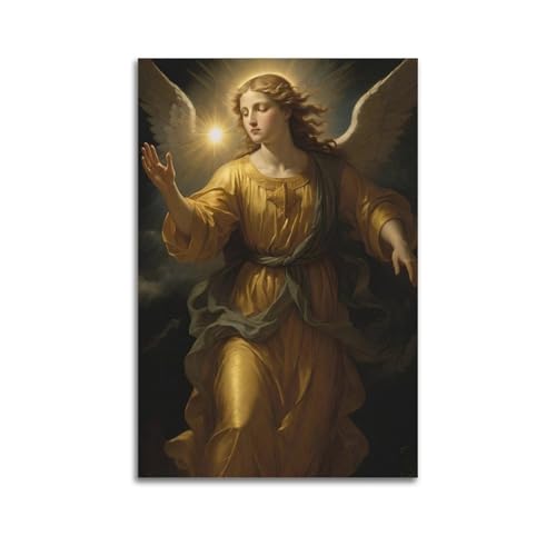 Moderne Familien-Leinwandkunst-Dekor-Poster, Charakter-Poster Ein Engel in goldener Kleidung, kann verwendet werden, um religiöse Orte zu dekorieren, eine heilige Atmosphäre zu schaffen und Gläubigen Moderne Familien-Leinwandkunst-Dekor-Poster, Charakter-Poster Ein Engel in goldener Kleidung, kann verwendet werden, um religiöse Orte zu dekorieren, eine heilige Atmosphäre zu schaffen und Gläubigen von CZHXYZ