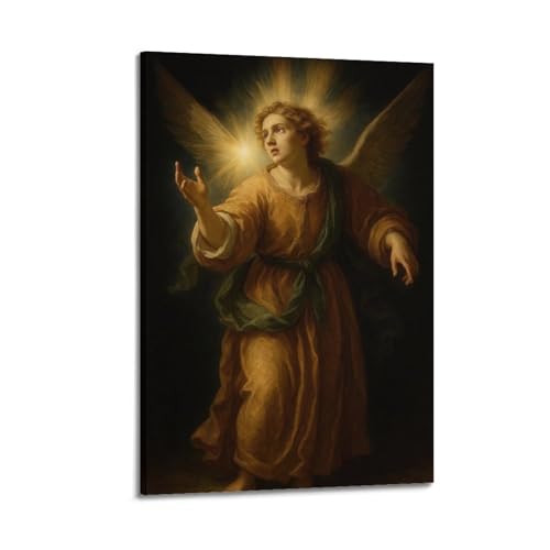 Moderne Familien-Leinwandkunst-Dekor-Poster, Motiv: Engel mit strahlendem Licht, verbessert spirituelle Dekoration, Vibes, Gemälde, 50 x 75 cm, Rahmenstil Moderne Familien-Leinwandkunst-Dekor-Poster, Motiv: Engel mit strahlendem Licht, verbessert spirituelle Dekoration, Vibes, Gemälde, 50 x 75 cm, Rahmenstil von CZHXYZ