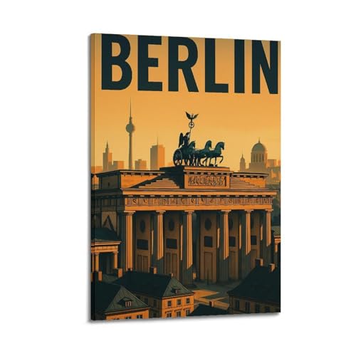 Moderne Familien-Leinwandkunst-Dekor-Poster, Pflanzen-Poster, Berliner Wahrzeichen, prächtige Architektur, Zeuge, Stadtwürde, Dekor, Gemälde, 30 x 45 cm, Rahmenstil Moderne Familien-Leinwandkunst-Dekor-Poster, Pflanzen-Poster, Berliner Wahrzeichen, prächtige Architektur, Zeuge, Stadtwürde, Dekor, Gemälde, 30 x 45 cm, Rahmenstil von CZHXYZ