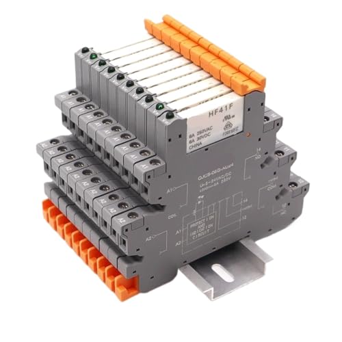 10PCS 41F-1Z-C4-1 HF41F 24-ZS 24VDC AC SPDT 1CO 6A Push in terminal Ultra slim Relay QJCS-05GL-AD24 Screw terminal CZMDKEXM(Coil 5VDC AC,Screw terminal) von CZMDKEXM