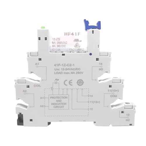 10Pcs 41F-1Z-C2-1 HF41F 12-ZS 12V 6A 1CO Slim/SSR Relay CZMDKEXM von CZMDKEXM