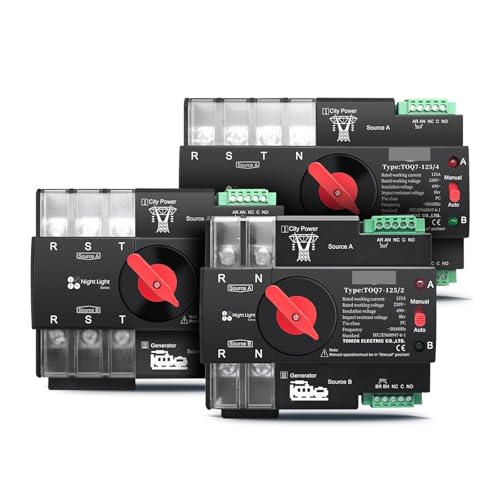 1PC 4P L N 220V-230V 63A Din Rail 3 phase Dual Power Automatic Transfer Electrical Selector Switch CZMDKEXM von CZMDKEXM