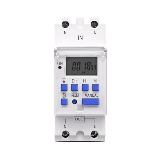 1pc 30A 220V AC Din Rail single phase Weekly 7 Days Programmable Digital TIME SWITCH Relay Timer CZMDKEXM von CZMDKEXM