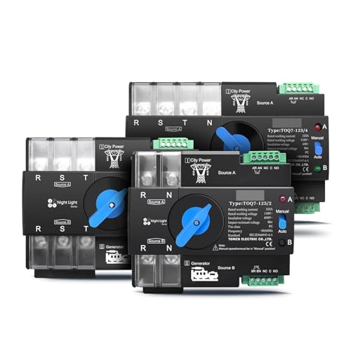 1pc 4P L N 110V-120V 100A Din Rail 3 phase Dual Power Automatic Transfer Electrical Selector Switch Uninterrupted TOQ7 CZMDKEXM von CZMDKEXM