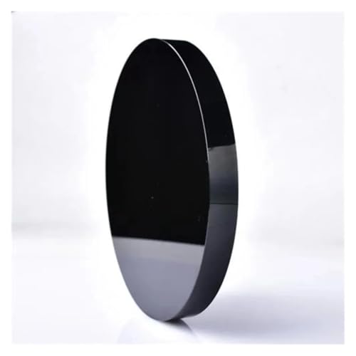 CZMDKEXM 18cm Black Obsidian Stone Round Plate for Home Decoration Gift with Shelf von CZMDKEXM