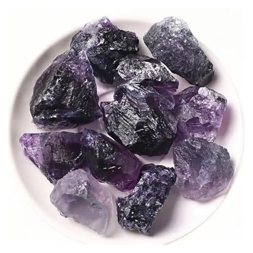 CZMDKEXM 190-200g(Pack) Purple Fluorite Quartz Rough raw Crystal Home Decoration von CZMDKEXM