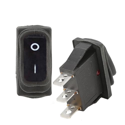 CZMDKEXM 1Pcs KCD3 Rocker Light Switch 3 Pin 2 Position Black no Light 220V CZMDKEXM 1Pcs KCD3 Rocker Light Switch 3 Pin 2 Position Black no Light 220V von CZMDKEXM