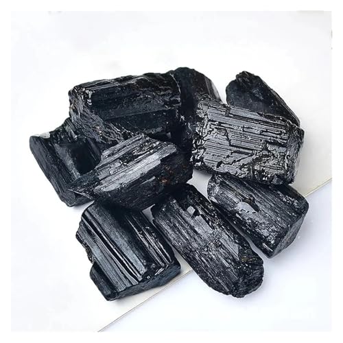 CZMDKEXM 1pc 210-300g Black Tourmaline Gravel Raw Ore Stone Irregular Tourmaline Crystal Gift von CZMDKEXM