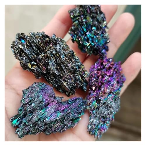 CZMDKEXM 1pcs 20-40g Colorful Aura Malachite Ore Quartz Carborundum Crystal Stone Collectibles Desktop Ornaments von CZMDKEXM