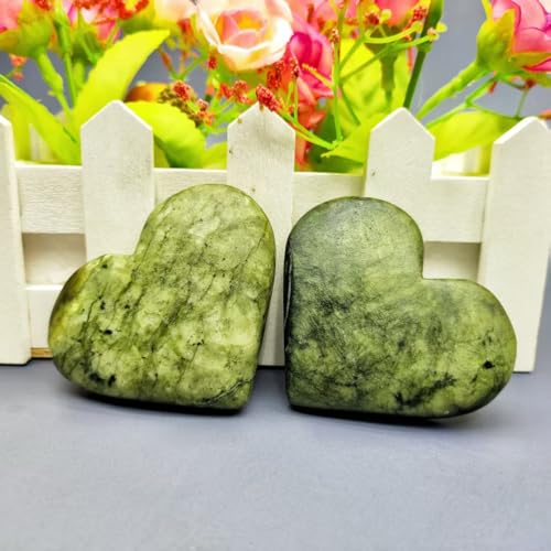 CZMDKEXM 1pcs 5-6cm Green Stone Heart - Jasper Crystal von CZMDKEXM