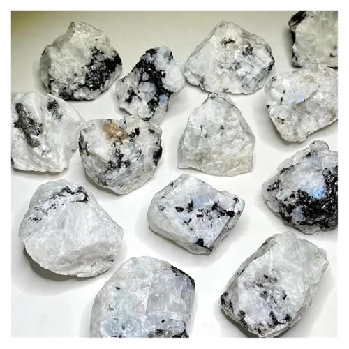 CZMDKEXM 20-30g (1pcs) Moonstone Rough Stones Gravel Fish Tank Flower Pot von CZMDKEXM