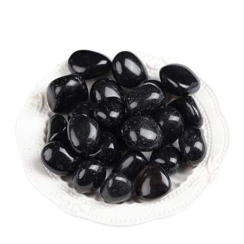 CZMDKEXM 200g Black Obsidianr Bulk Tumbled Stones Quartz Ore Gravel Crystals 1.5-3cm von CZMDKEXM