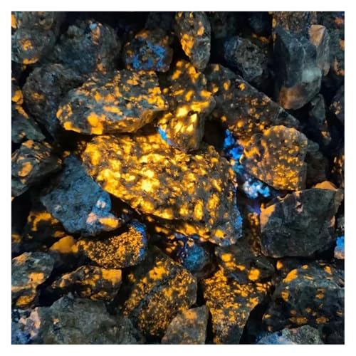 CZMDKEXM 4-5cm 1pc Flame Stones Fluorescent Stone Specimens Aquarium Home Room Decor Gems Crystal von CZMDKEXM