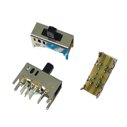 CZMDKEXM 50 Pcs 5mm High Knob 8 Pin 3 Position 2P3T DP3T Vertical Slide Switch 0.5A 50V DC von CZMDKEXM