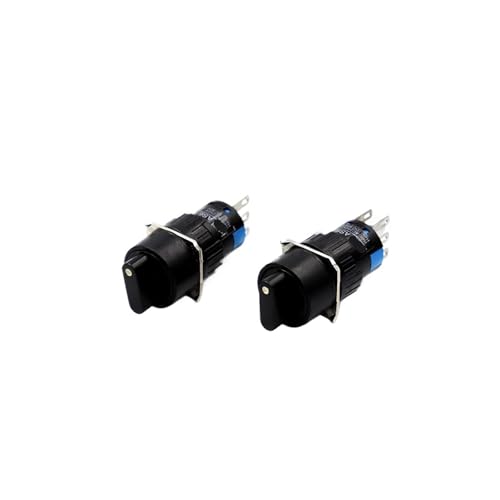 CZMDKEXM 5Pcs AS6-Y 16mm knob Round Switch Button Selection,2 Position 3-pin 1NC1NO Self-Locking CZMDKEXM 5Pcs AS6-Y 16mm knob Round Switch Button Selection,2 Position 3-pin 1NC1NO Self-Locking von CZMDKEXM