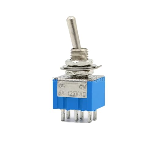 CZMDKEXM 5Pcs MTS-202 Light Blue Toggle Switch Latching AC 125V/6A 250V/3A CZMDKEXM 5Pcs MTS-202 Light Blue Toggle Switch Latching AC 125V/6A 250V/3A von CZMDKEXM