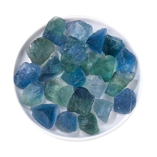 CZMDKEXM Raw Fluorite Crystals Rough Stones Crystals Gemstones 40-50g 1bag von CZMDKEXM