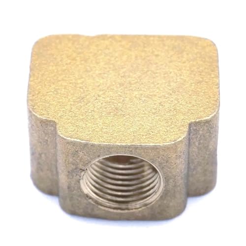 CZMDKEXM Tee 3 Ways Brass Pipe Fittings Equal Female Connector 1/8" BSP Thread for Grease System Hydraulic System von CZMDKEXM