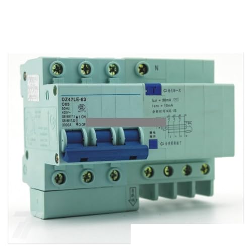 DZ47LE 3P+N 63A 400V~ 50HZ/60HZ Residual current Circuit breaker with over current and Leakage protection CZMDKEXM von CZMDKEXM