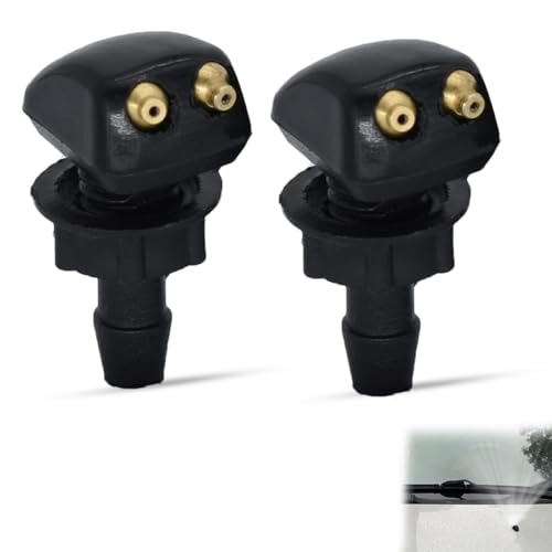 2 Stück Heckwischer Waschdüsen für Windschutzscheibe - Hochwertige Spritzdüsen aus Kunststoff - Universelle Scheibenwaschdüsen für Auto-Umrüstung - Fan-Design Wischerdüse für Effiziente Reinigung von CZNBZIU