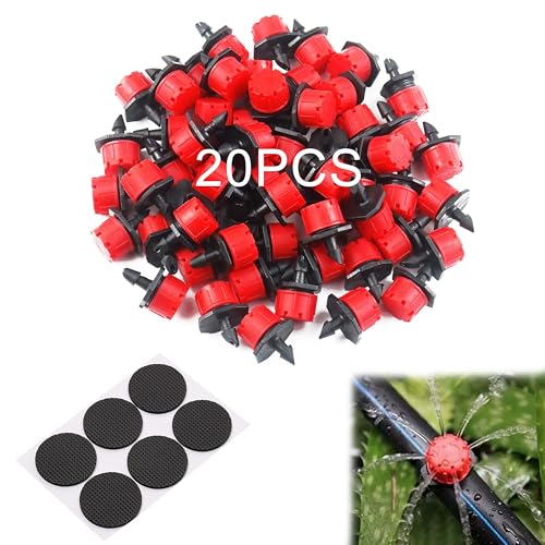 CZNBZIU 20 Stück Bewässerung Tropfer Sprinkler Bewässerungssystem Garten Micro Tropfbewässerung Zubehör für Blumenbeete, Gemüsegärten, Rasen von CZNBZIU