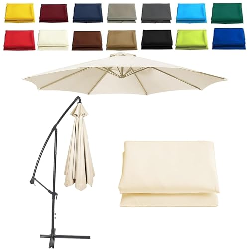 2 m 2.3 m 2.5 m 2.7 m 3.0 m Parasol Replacement Cover 6/8 Struts Patio Umbrella Canopy Fabric Cover Garden Umbrella Replacement Canopy for Cantilever Parasol Yard Garden (Beige,6ribs:3.0M/9.8ft) von CZQGLYM