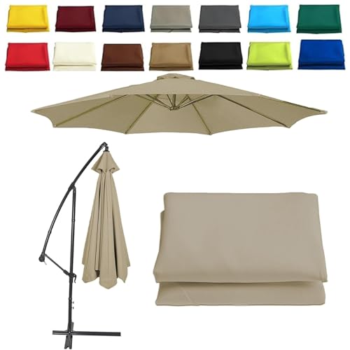 2 m 2.3 m 2.5 m 2.7 m 3.0 m Parasol Replacement Cover 6/8 Struts Patio Umbrella Canopy Fabric Cover Garden Umbrella Replacement Canopy for Cantilever Parasol Yard Garden (Camel,6ribs:3.0M/9.8ft) von CZQGLYM